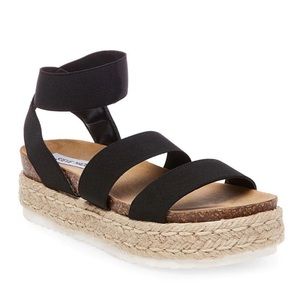 Steve Madden Black Kimmie Espadrille Sandals